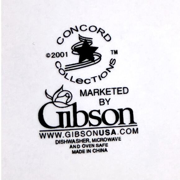 Gibson Concord Collection 2001 Snowman Patchwork 3-PC Place Setting-Excellent - Picture 8 of 8